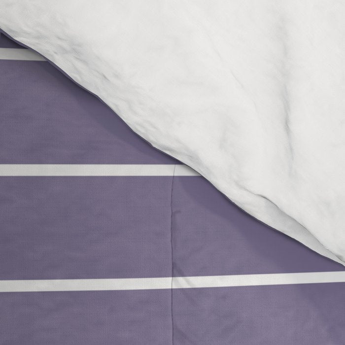 Minimal Arch XXXII Lavender Purple Modern Geometric Lines Comforter Gallery Image 4