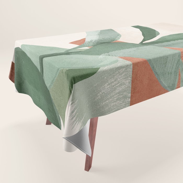 Modern Abstract Art Plant 3 Tablecloth Gallery Image 1
