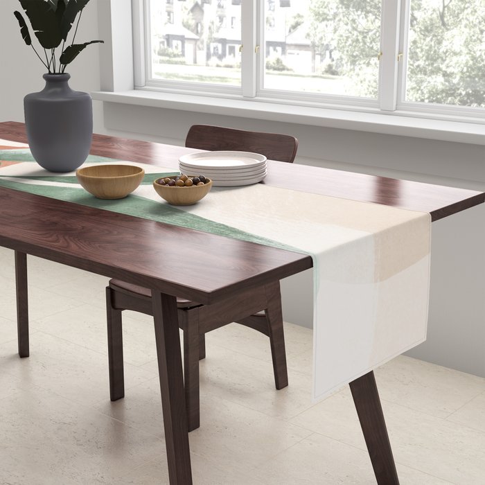 Modern Abstract Art Plant 3 Table Runner Gallery Image 2