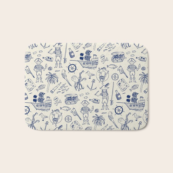 Pirate Play - Cream Bath Mat Gallery Image 1