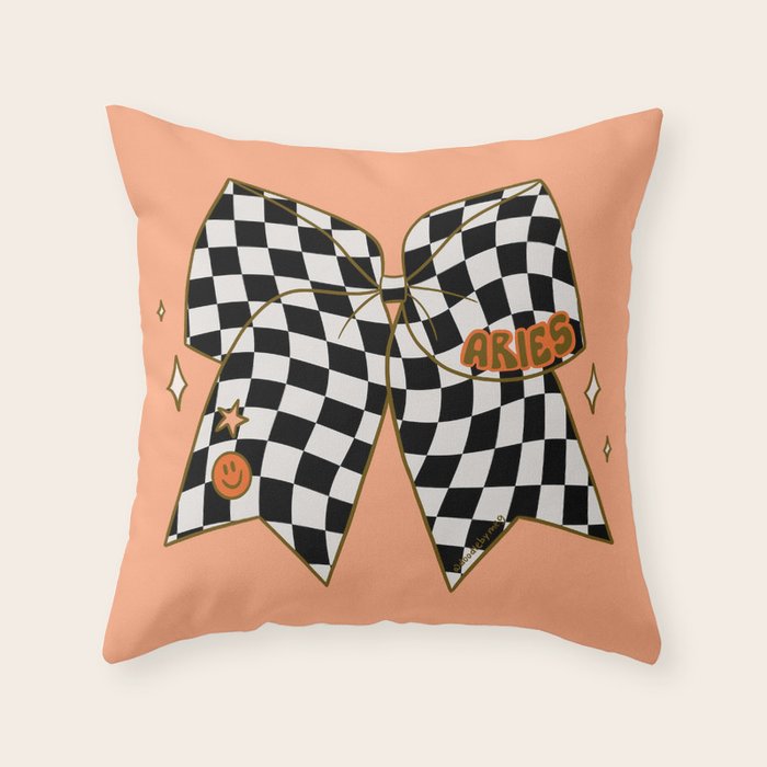 Aries Bow Throw Pillow Gallery Image 1