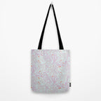 Winter Berries & Pine Branches in Teal & Pink Tote Bag Gallery Image 2