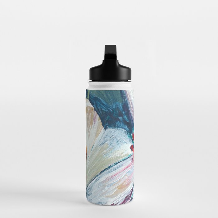 Painted Lily: an abstract floral design by Alyssa Hamilton Art Water Bottle Gallery Image 3