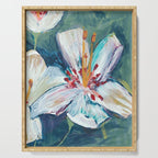 Painted Lily: an abstract floral design by Alyssa Hamilton Art Serving Tray Gallery Image 1