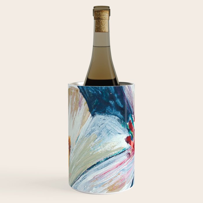 Painted Lily: an abstract floral design by Alyssa Hamilton Art Wine Chiller Gallery Image 2