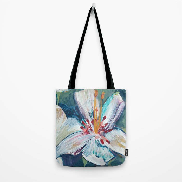 Painted Lily: an abstract floral design by Alyssa Hamilton Art Tote Bag Gallery Image 2