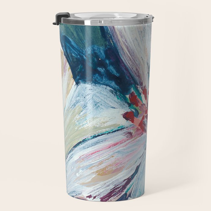 Painted Lily: an abstract floral design by Alyssa Hamilton Art Travel Mug Gallery Image 3