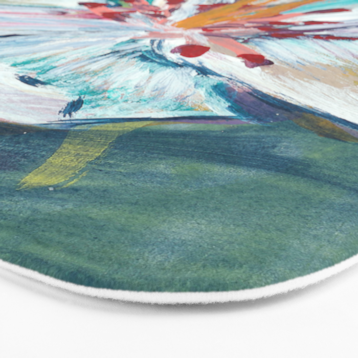 Painted Lily: an abstract floral design by Alyssa Hamilton Art Bath Mat Gallery Image 3
