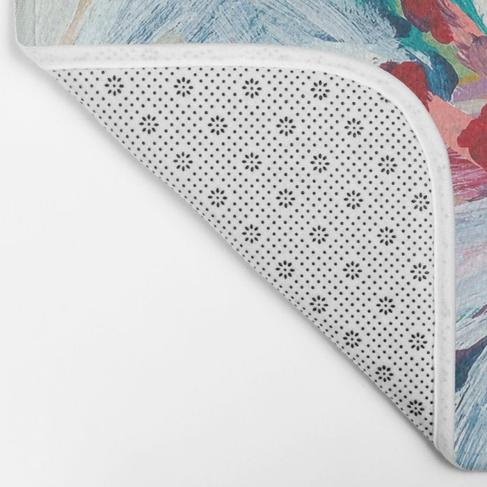 Painted Lily: an abstract floral design by Alyssa Hamilton Art Bath Mat Gallery Image 2