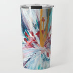 Painted Lily: an abstract floral design by Alyssa Hamilton Art Travel Mug Gallery Image 1