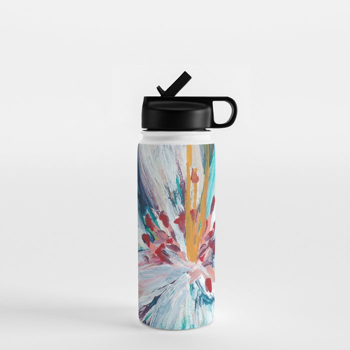 Painted Lily: an abstract floral design by Alyssa Hamilton Art Water Bottle Gallery Image 1