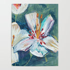 Painted Lily: an abstract floral design by Alyssa Hamilton Art Poster Gallery Image 4