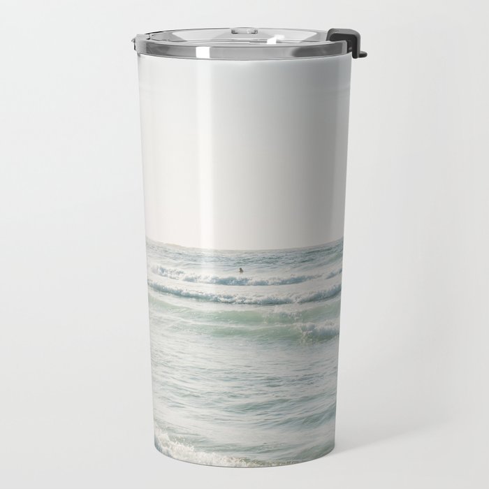 Surfing at Monterey - California Coast Sunset - Pacific Ocean Surf Travel Photography Travel Mug Gallery Image 2