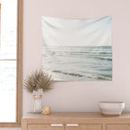 Surfing at Monterey - California Coast Sunset - Pacific Ocean Surf Travel Photography Wall Tapestry Gallery Image 2