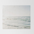 Surfing at Monterey - California Coast Sunset - Pacific Ocean Surf Travel Photography Throw Blanket Gallery Image 2