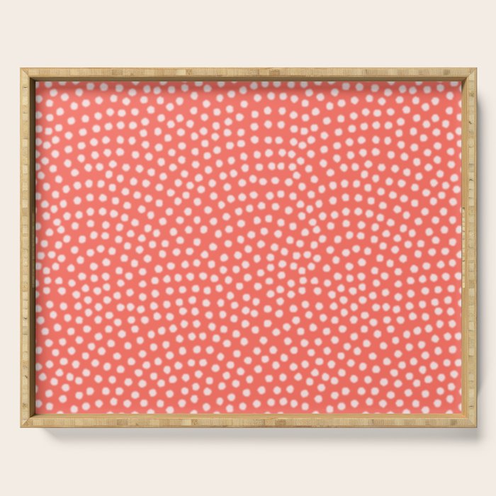 Living Coral Samekomon Spring Summer Serving Tray Gallery Image 1