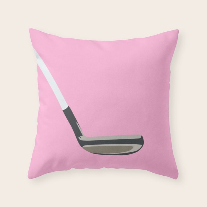 Golf Pink Throw Pillow Gallery Image 6