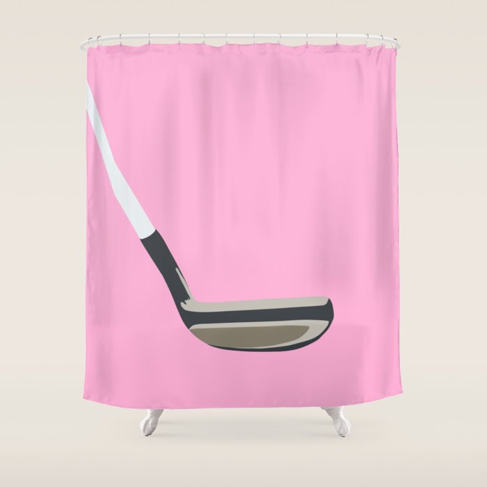 Golf Pink Shower Curtain Gallery Image 1