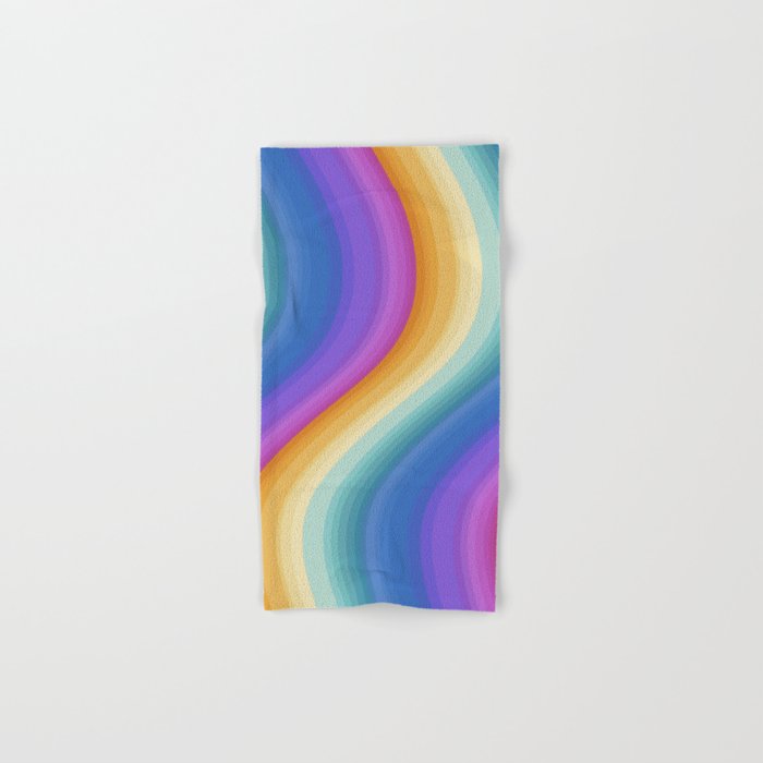 Wavy Stripes XVI - Ombre Rainbow Bath Towel Gallery Image 1