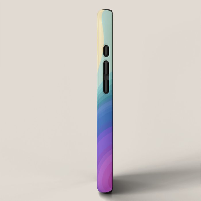 Wavy Stripes XVI - Ombre Rainbow iPhone Case Gallery Image 2