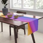 Wavy Stripes XVI - Ombre Rainbow Table Runner Gallery Image 2