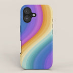 Wavy Stripes XVI - Ombre Rainbow iPhone Case Gallery Image 1