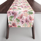 Pastel pink tropical bloom A Table Runner Gallery Image 1