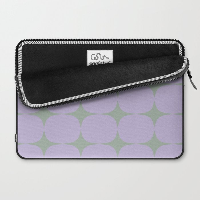 Lilac and Sage Shapes Laptop Sleeve Gallery Image 2