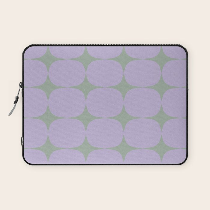 Lilac and Sage Shapes Laptop Sleeve Gallery Image 1