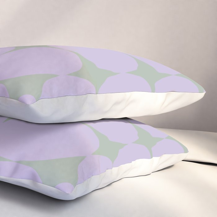 Lilac and Sage Shapes Pillow Sham Gallery Image 3