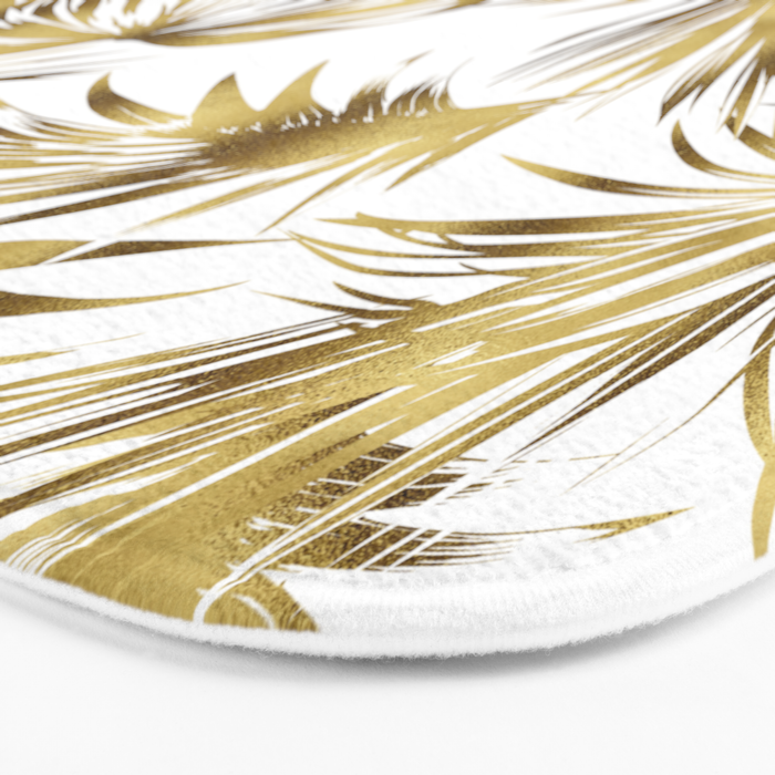 Golden palms Bath Mat Gallery Image 3