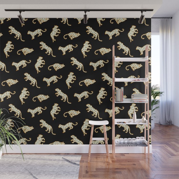 Leopard at Night Wall Mural Gallery Image 1