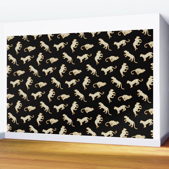Leopard at Night Wall Mural Gallery Image 2