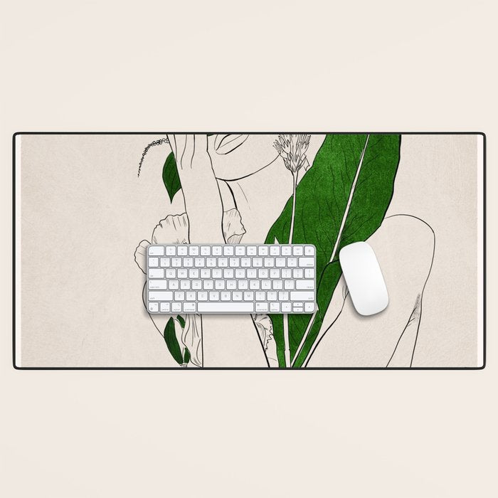 natural beauty-collage 7 Line Art 3 Desk Mat Gallery Image 1