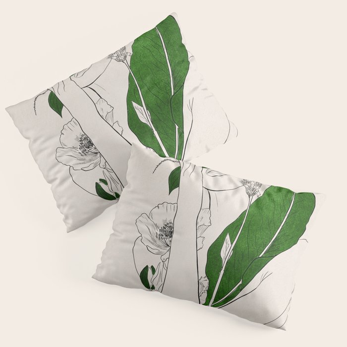 natural beauty-collage 7 Line Art 3 Pillow Sham Gallery Image 3