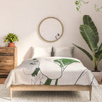 natural beauty-collage 7 Line Art 3 Comforter Gallery Image 3