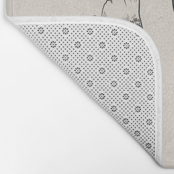 natural beauty-collage 7 Line Art 3 Bath Mat Gallery Image 2