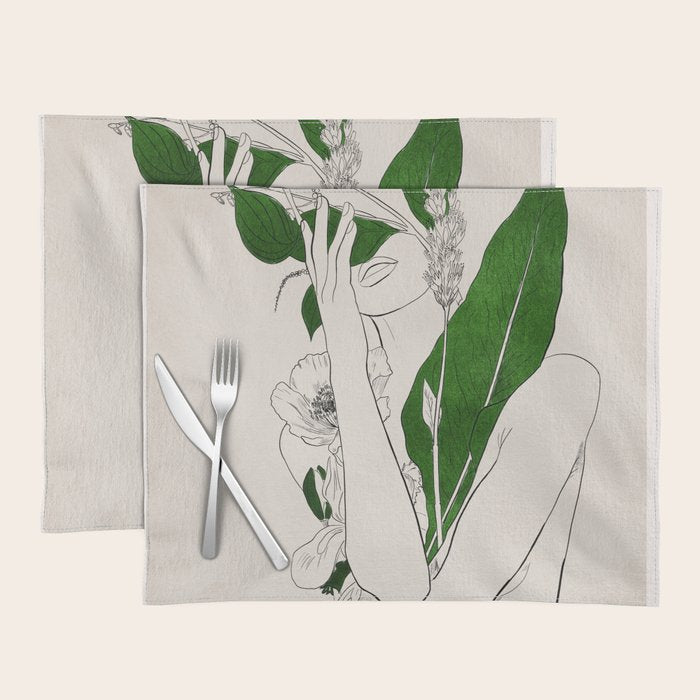 natural beauty-collage 7 Line Art 3 Placemat Gallery Image 1