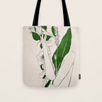 natural beauty-collage 7 Line Art 3 Tote Bag Gallery Image 1