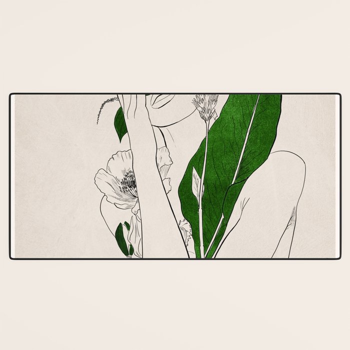 natural beauty-collage 7 Line Art 3 Desk Mat Gallery Image 3