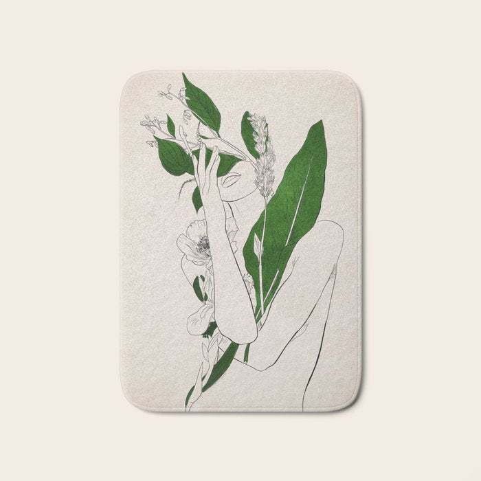 natural beauty-collage 7 Line Art 3 Bath Mat Gallery Image 1