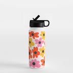 Retro Flowers: Pastel Edition Water Bottle Gallery Image 1