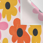 Retro Flowers: Pastel Edition Wall Tapestry Gallery Image 3