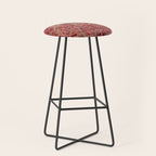 William Morris Bullerswood Red Paprika Gold Vintage Pattern Stool Gallery Image 1