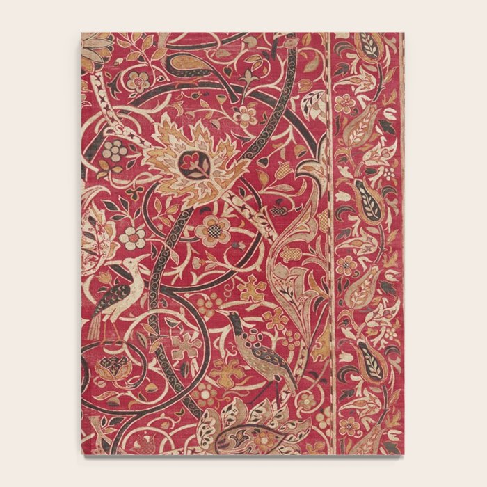 William Morris Bullerswood Red Paprika Gold Vintage Pattern Notebook Gallery Image 4