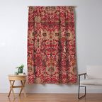 William Morris Bullerswood Red Paprika Gold Vintage Pattern Window Curtain Gallery Image 5