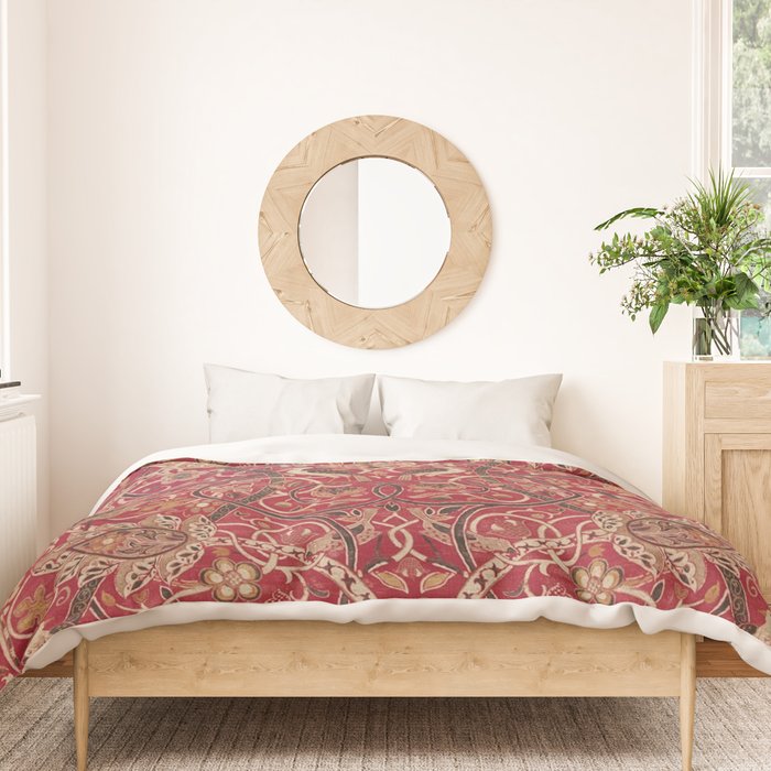 William Morris Bullerswood Red Paprika Gold Vintage Pattern Duvet Cover Gallery Image 3