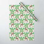 Monkey on lemon tree Wrapping Paper Gallery Image 1
