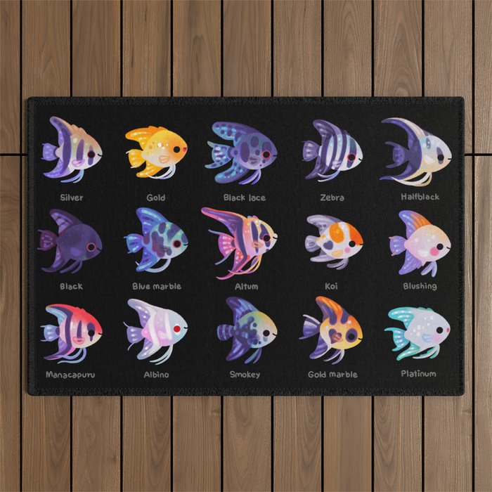 Angelfish! (freshwater) Outdoor Rug Gallery Image 1