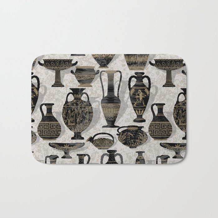 Antique pottery warm black Bath Mat Gallery Image 1